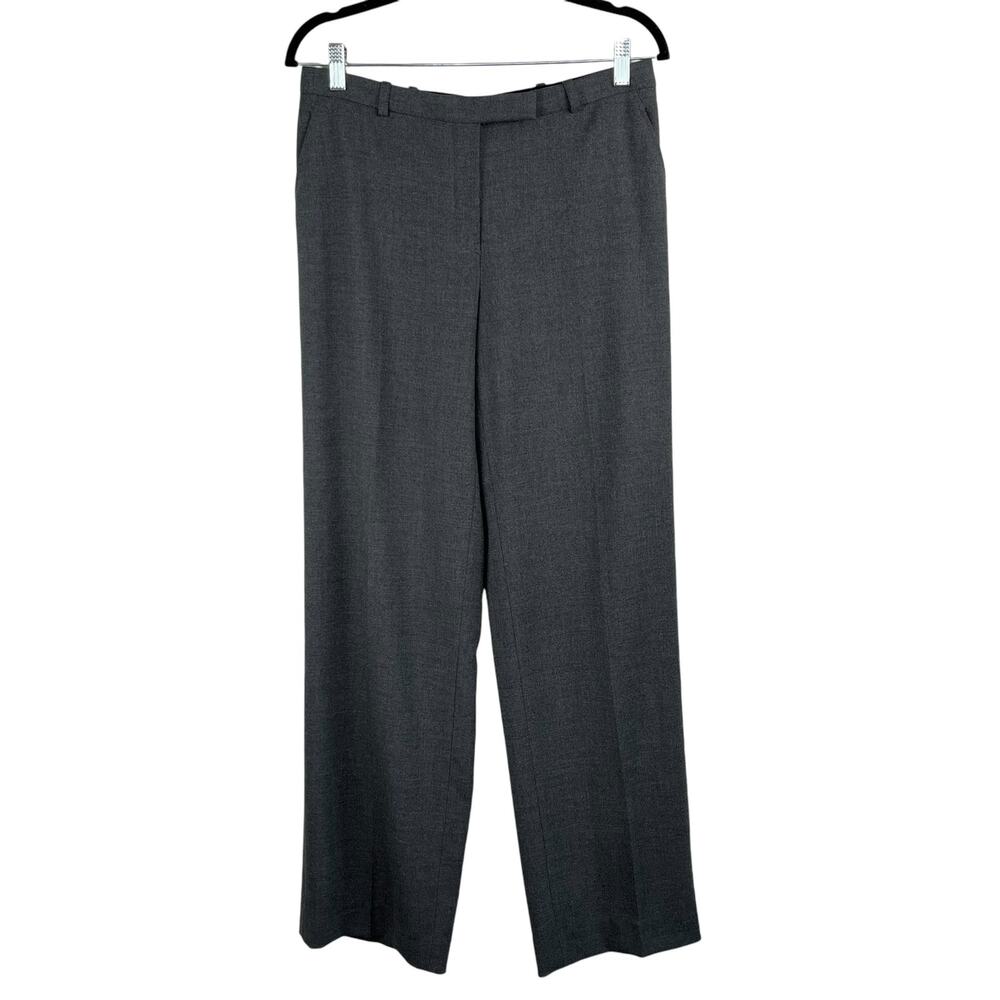 Italian Armani Collezioni Gray Wool Blend Slacks Trousers 10 Dark Academia